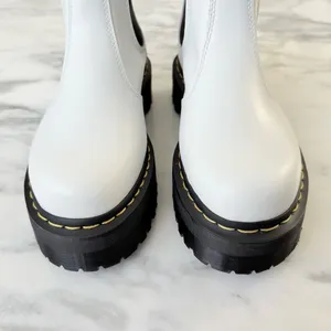 Dr Martens 2976 Quad Smooth Leather Platform Chelsea Boots • Sz W9/M8 thumbnail 8