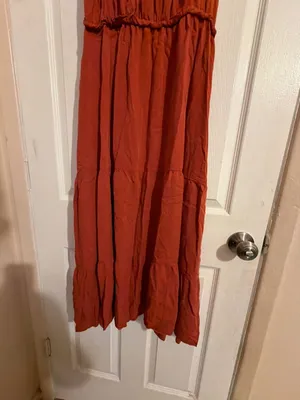 Kirundo Women's Solid Color Rust Sleeveless Midi with Ruched Waist HOM1146-F thumbnail 7