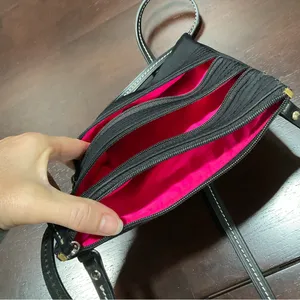 Dooney & Bourke North South Triple Zip Black Nylon Embroidered‎ Duck Crossbody thumbnail 6