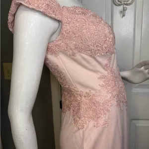 May Queen Off Shoulder Long Prom Gown Maxi Dress Size 10. K-6 thumbnail 4