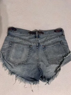 Free people denim Jean shorts thumbnail 4