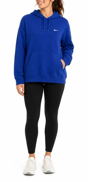 Nike Size Medium Royal Blue Hooded-Sweatshirt thumbnail 1