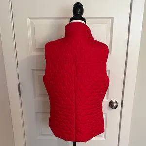 New Direction| Vibrant Red Quilted Women's Vest with Pockets thumbnail 4