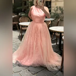 Sherri Hill Peach Satin & Embroidered Tulle Tea Length Formal Dress Prom thumbnail 6