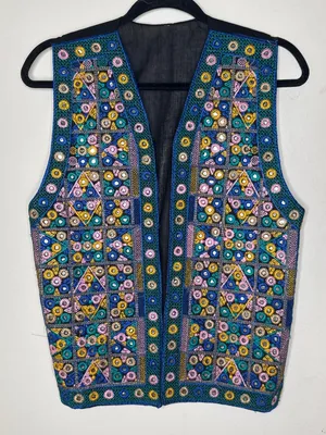 Handmade mirrored vest with beautiful colors thumbnail 1