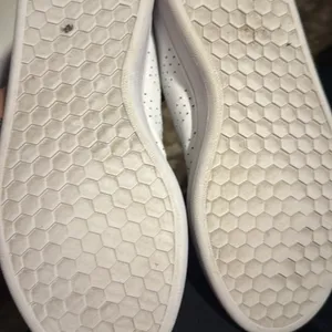 ADIDAS Womens(Sz 8)White Leather Cloudform Gold trim Sneakers 29Y001 thumbnail 5