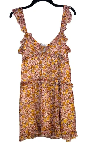 Patrons of Peace Floral Print Ruffle Mini Sundress Size Medium thumbnail 1