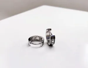 Small Silver Hoop Earrings for Men Women Streetwear Unisex Style thumbnail 2