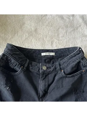 PACSUN Black Distressed Denim Shorts Size 25 thumbnail 3