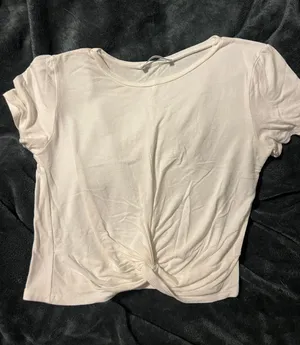 Gaze White Twist Front Crop Top thumbnail 1