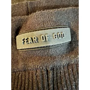 Fear of God Essentials Womens Black Ribbed Knit High Waisted Leggings Large 3637 thumbnail 4