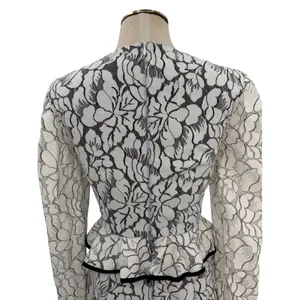 Keepsake the Label Encore Lace Ruffle Long Sleeve Mini Dress Ivory NWT XS thumbnail 7