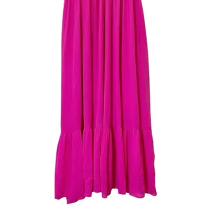 Bohme Saltwater Smocked Midi Dress Large Fuchsia Pink Flutter Sleeve Boho thumbnail 8