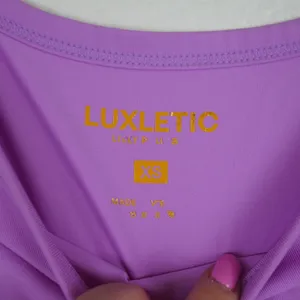 Lilly Pulitzer Luxletic Purple Activewear Shirt XS Meryl‎ Nylon thumbnail 3
