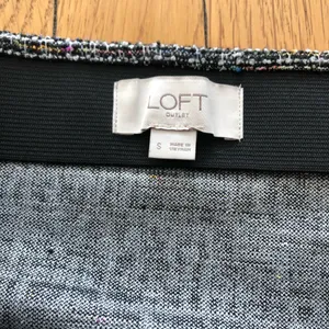 LOFT Outlet Black Speckled Textured Skirt S thumbnail 3