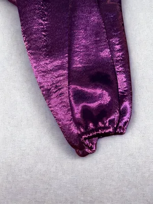 She + Sky Plum Purple Metallic Wrap Romper Long Sleeve Tie Waist Size L NWOT thumbnail 4
