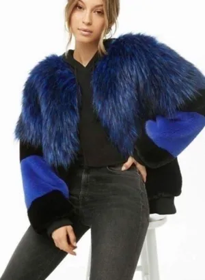 Shaci Faux Fur Coat Black thumbnail 1