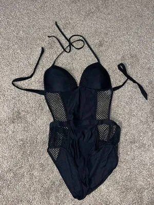 One Piece Bathing Suit Black Size L thumbnail 1
