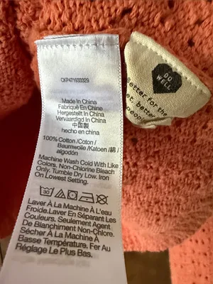Madewell Women's Orange Open-Stitch Cardigan Sweater Loose Fit. Size M thumbnail 5