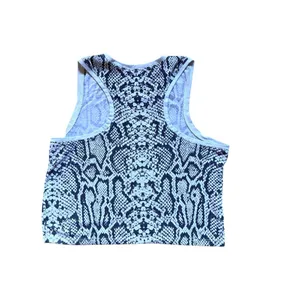 Guess Leopard Print Snake Print Monochrome Crop Top Size Medium thumbnail 2