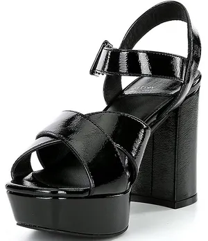 Jeffrey Campbell Amma Patent Platform Block Heel Sandals thumbnail 3