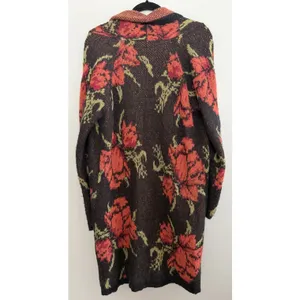 Free People Flower Power Boho Cardigan Sweater Women's Size Medium‎ thumbnail 2