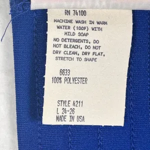 Vintage Retro Gym Shorts Womens XS‎ XXS Teamwork Athletic 80s Blue USA Made NWOT thumbnail 7