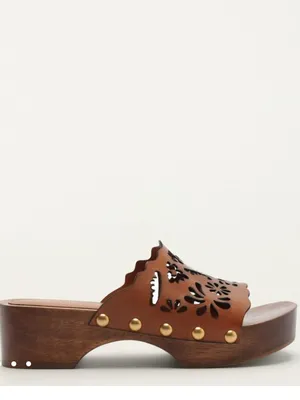 FARM RIO Brown Lace Leather Clog, Size 9, NWOT thumbnail 2