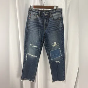 American Eagle strigid super high‎ rise ankle straight jeans SAMPLE Size 8 EUC thumbnail 2