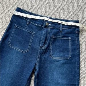 Classic Women's Dark Blue High Rise Straight-Leg Jeans thumbnail 3