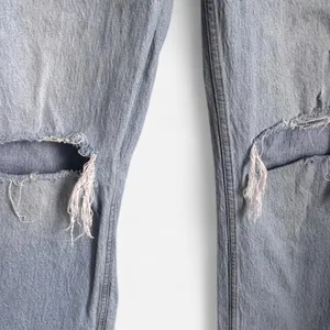 Abercrombie & Fitch High Rise Distressed Straight Leg Jeans thumbnail 3