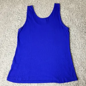 Calvin Klein Womens XL Purple Ribbed Rhinestone Embellished Tank Top Scoop Necke thumbnail 2