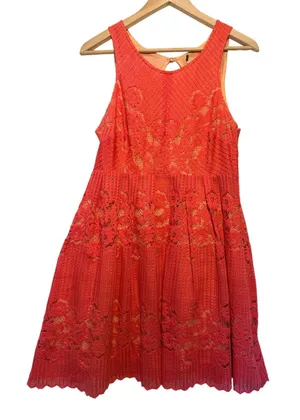 Free People Coral Pink Dress Size 6 thumbnail 1