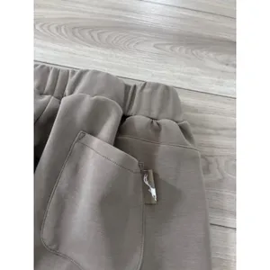 Bucked Up Women XL Taupe Brown Straight Leg Lounge Pants Elastic Waist Athletic thumbnail 5