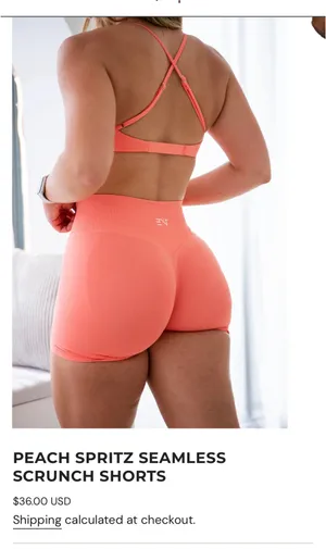 Elite-n-titled Coral Workout Shorts thumbnail 2