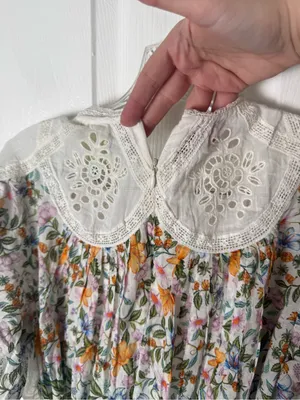 Farm Rio Off-White Sweet Bloom Bouquet Mini Dress L thumbnail 8