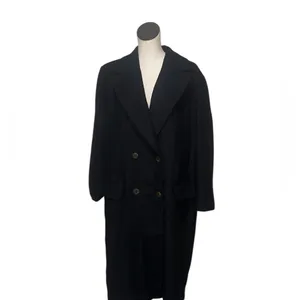 NEW Black Oversized Double-Breasted Blazer Coat Classic Tailored 1X Wool Blend thumbnail 2
