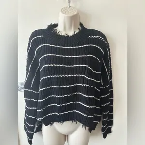 Vintage Havana Black and White Striped Sweater thumbnail 2
