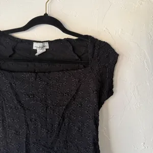 Daily Stage Y2k Black Lace Top Women's L Whimsigoth Fairy Grunge Square‎ Neck thumbnail 2