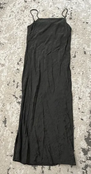 Zara Green Toile Print Midi Slip Dress Size Medium thumbnail 1