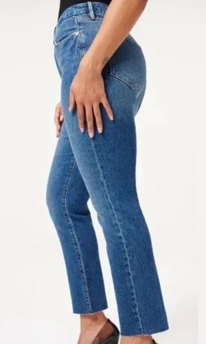 Good American Denim Jeans 2/26 Good Classic Raw Hem High Rise Skinny’sh Inseam28 thumbnail 8