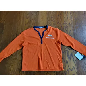 Denver Broncos WEAR by Erin Andrews Woman's Henley Long Sleeve T-shirt B5 thumbnail 7