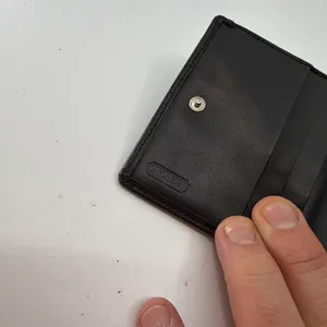 Coach Compact Black Signature C Canvas Wallet thumbnail 5