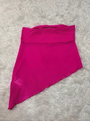 Urban outfitters Strapless Asymmetric Pink tube top thumbnail 3