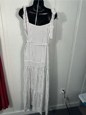 Cz Collection by Cezelle Blue and White Dress Size Medium EUC thumbnail 5