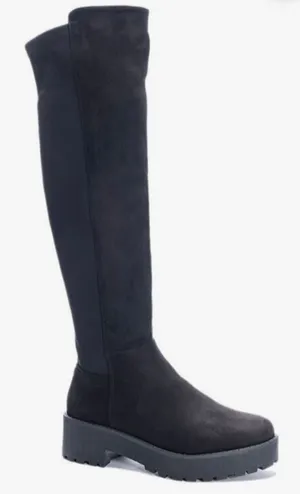 Dirty Laundry Knee High‎ Boots Womens Black Platform Size 6.5 Side Zip Closure thumbnail 1