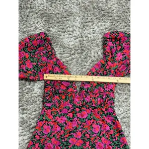 Hello Molly Floral Mini Dress Open Back Puff Short Sleeve Party Summer NWT 4 thumbnail 14
