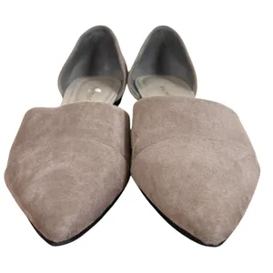 Chinese Laundry Ely Women Taupe Grey Faux Suede Pointed Toe D'Orsay Flats 7.5 38 thumbnail 2