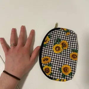 Plaid sunflower zipper‎ pouch thumbnail 4
