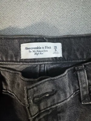 Abercrombie Black Relaxed Jeans High-Rise 90s thumbnail 2